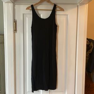 Black midi dress